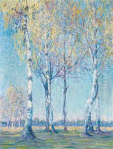 Birken Im Vorfruhling by Alfons Luger