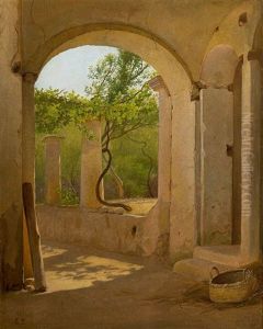 View Into The Courtyard Of An Italian Cloister View Into The Courtyard Of An Italian Cloister