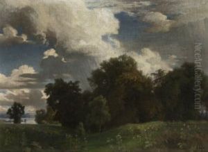 Gewitterstimmung Uber Einer Baumlandschaft Am See. Lugo Gewitterwolke Angekauft Im Glaspalast Munchen Gewitterstimmung Uber Einer Baumlandschaft Am See. Lugo Gewitterwolke Angekauft Im Glaspalast Munchen