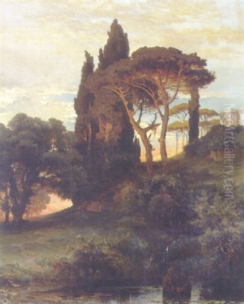 Romische Villa Am Abend - view 1