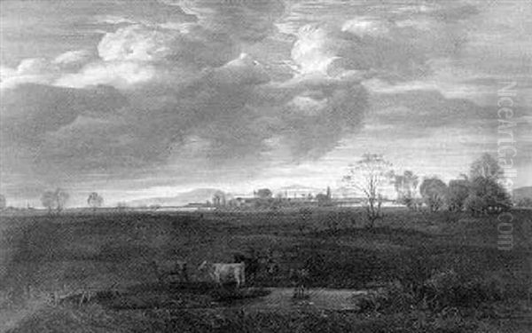 Dunkle Wolken Uber Weiter Landschaft - view 1