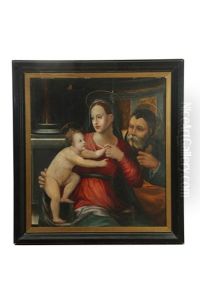 Portrait Of The Holy Family by Bernardino Luini