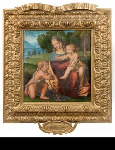 Vierge A L'enfant Avec Saint Jean Baptiste by Bernardino Luini