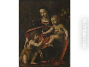 The Virgin And Child With The Infant St. John The Baptist by Bernardino Luini