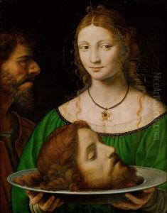 Salome Mit Dem Haupt Johannes Des Taufers by Bernardino Luini