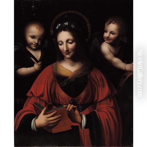 Saint Catherine With Two Angels - view 1
