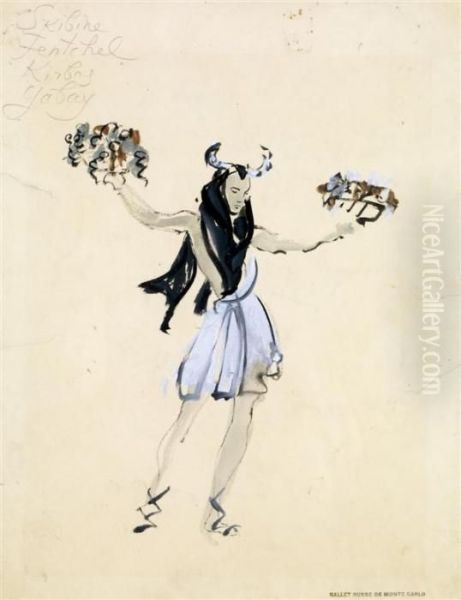 Etude De Costume Pour Les Ballets Russes - view 1