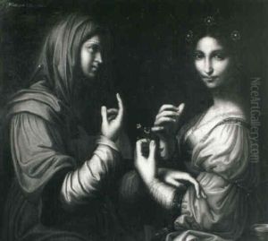 Vanity And Modesty by Bernardino Luini
