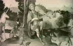 Orpheus Playing The Viola Da Braccio Calming The Wild Beast by Bernardino Luini