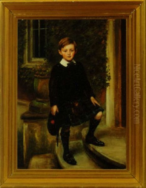 Portrait Of A Boy In A Scottish Kilt - view 1