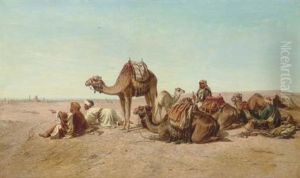 Resting In The Desert by William Snr Luker