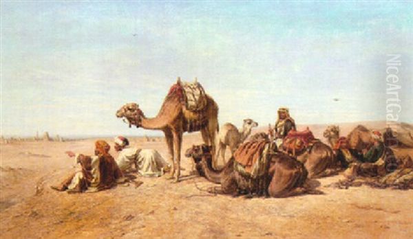 Arabs Resting In The Desert - view 1