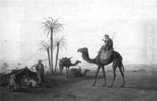 Bedouin Encampment, Sunset - view 1