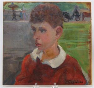 Portrait Of Boy, Central Park, Ny by George Luks