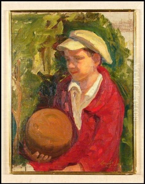 Boy With Ball - view 1