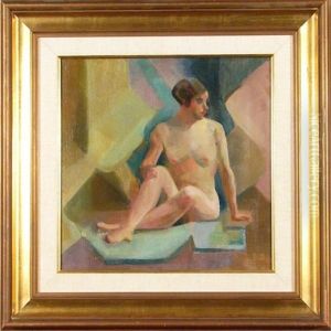Seated Nude Facing Right by George Luks