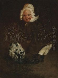 Baby With Cat by George Luks
