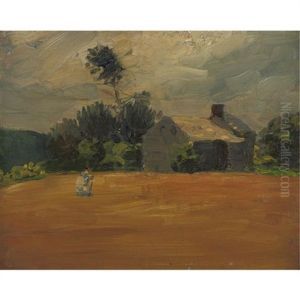 Field And Cottage by George Luks