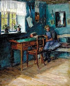 Girl Reading by George Luks