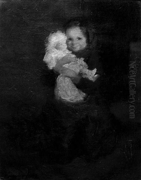 Young Girl With Doll - view 1