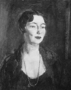 Portrait Of A Woman Wearing Pearls by George Luks