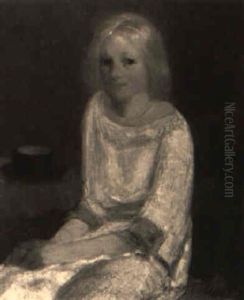 Girl In A Yellow Dress by George Luks