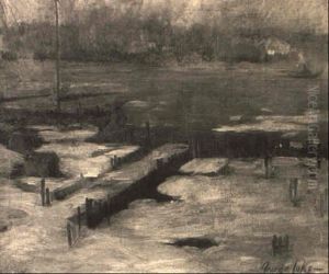 The North River, New York by George Luks