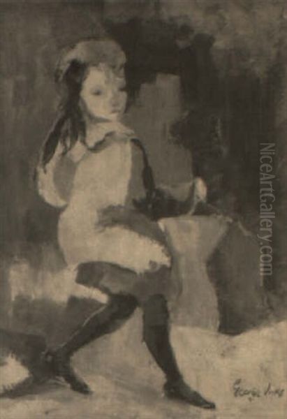 A Street Urchin Carrying A Basket - view 1