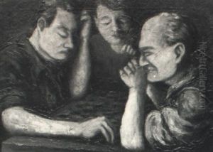 The Checker Players by George Luks