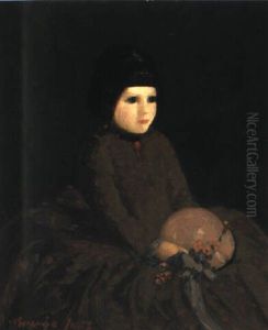 Young Girl With A Hat by George Luks