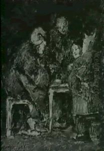 Family Around A Table by George Luks