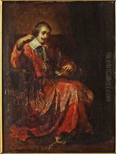 Le Cardinal De Richelieu Caressant Un Petit Chat