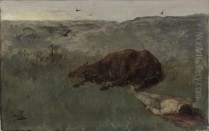 La Reine Brunehaut (sketch) by Evariste Vital Luminais