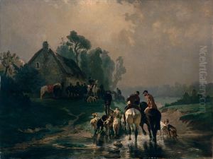 Le Rendez-vous De Chasse by Evariste Vital Luminais