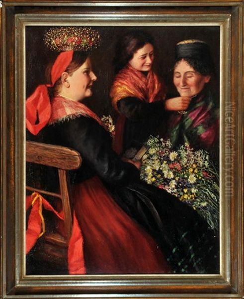 Drei Frauen In Festtagstracht - view 1