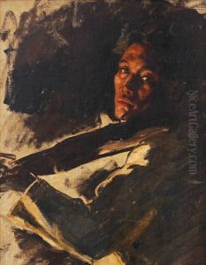 Untitled (the Violinist) by Juan (Count) Luna y Novicio