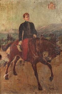 Alphonso Xii Roi D'espagne by Juan (Count) Luna y Novicio