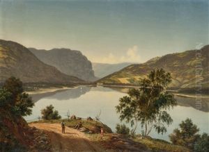 Stille Sommerdag Ved En Innsjo by Bernt Lund
