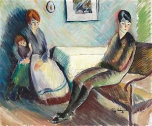 Tre Mennesker I Vaerelse by Bjarne Lund