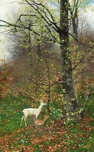 Deer In The Woods by Carl Ove Julian Lund