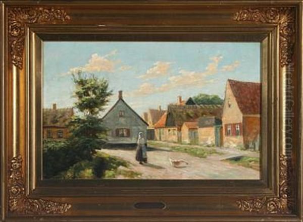 Small Village Life With A Woman And Her Goose - view 1
