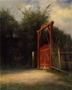 Hofgatter Mit Weidenzaun