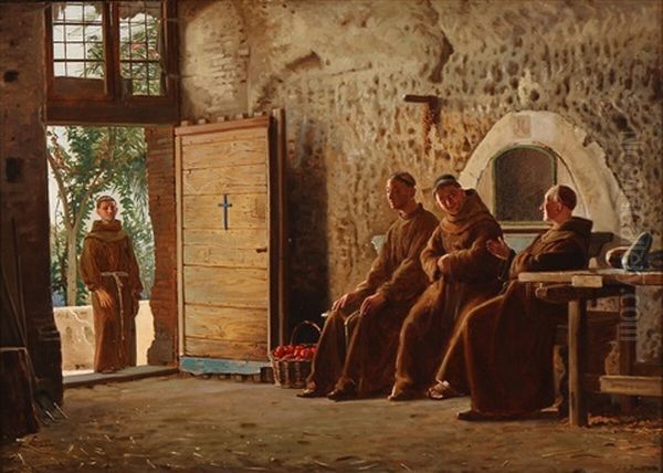 Monks In An Italian Monastery - view 1