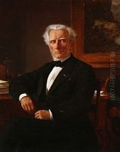 Portrait Of Count Adam Gottlieb Moltke-huitfeld by Frederik Christian Lund