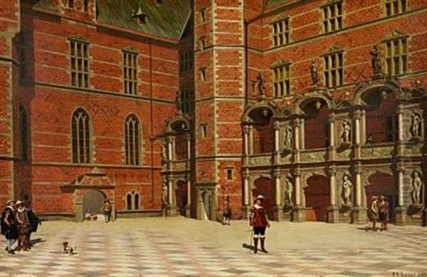 King Christian Iv In The Inner Courtyard Of Frederiksborg Castle - view 1