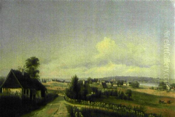 Paysage Aux Chaumieres (study) - view 1