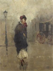 Jeune Elegante A Paris by Jean-Georges Beraud