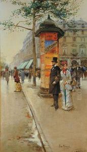 scorcio Di Strada Parigina by Jean-Georges Beraud