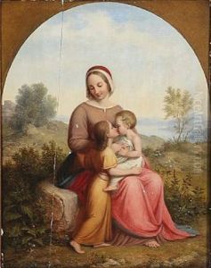 Virgin Mary With Baby Jesus And The Little John The Baptist