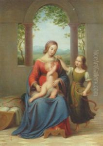 En Mor Med Sine Born by Johann Ludwig Gebhard Lund